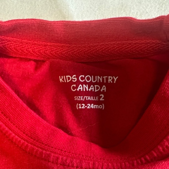 Kids Country - Red Canada Leaf Short Sleeve T-Shirt - Picture 3 of 3